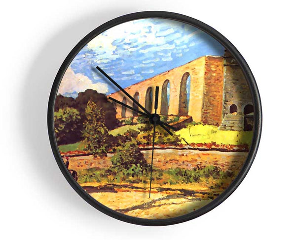 Sisley Aqueduct In Port Marly Clock - Wallart-Direct UK