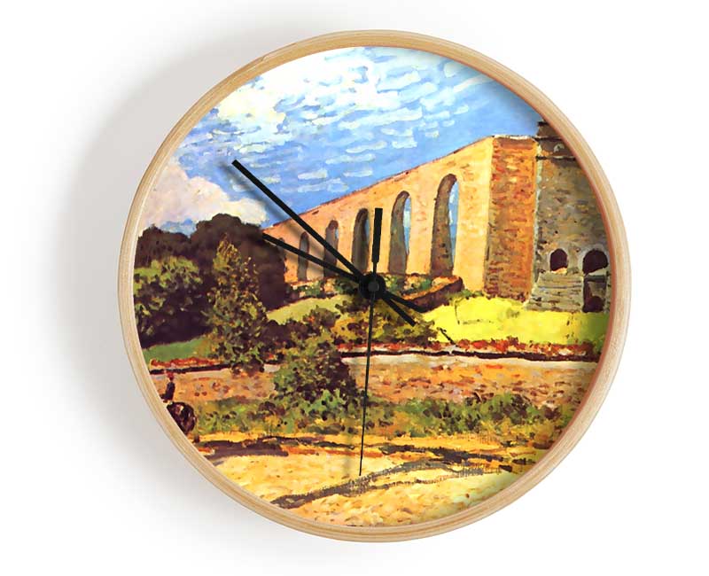 Sisley Aqueduct In Port Marly Clock - Wallart-Direct UK