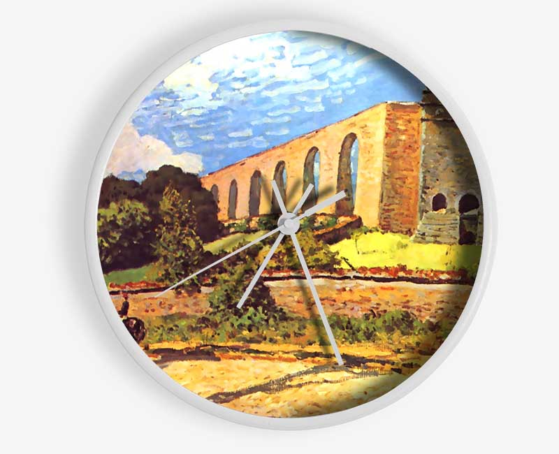 Sisley Aqueduct In Port Marly Clock - Wallart-Direct UK