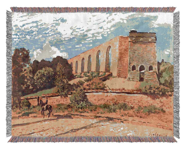 Sisley Aqueduct In Port Marly Woven Blanket