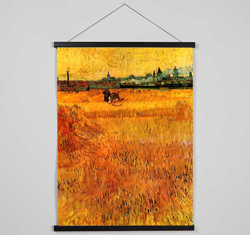 Van Gogh Arles View From The Wheat Fields Hanging Poster - Wallart-Direct UK