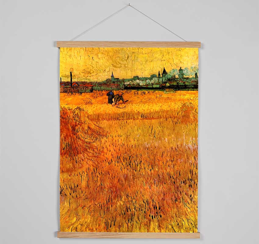 Van Gogh Arles View From The Wheat Fields Hanging Poster - Wallart-Direct UK