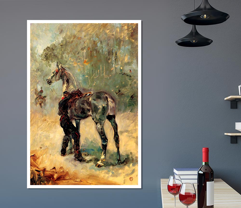 Toulouse Lautrec Artilleryman And His Horse Print Poster Wall Art