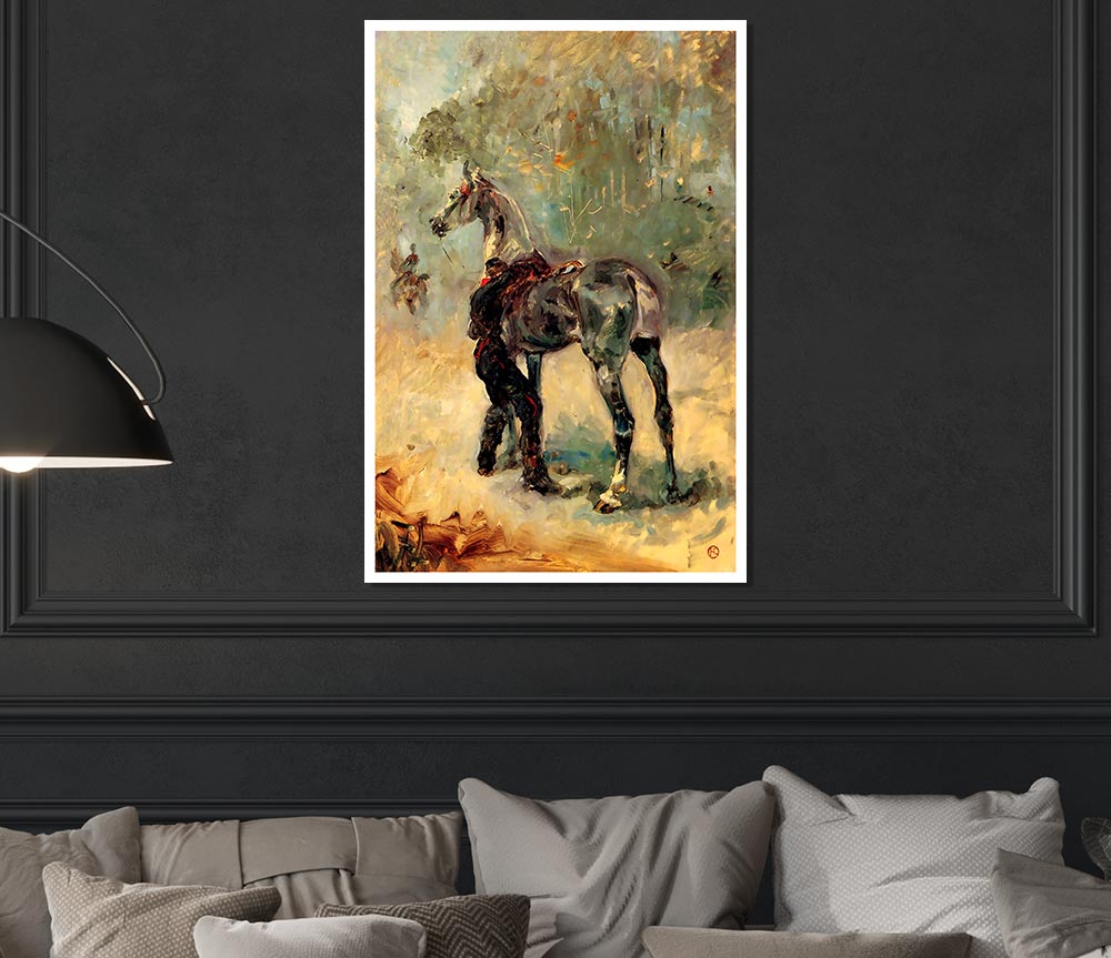 Toulouse Lautrec Artilleryman And His Horse Print Poster Wall Art