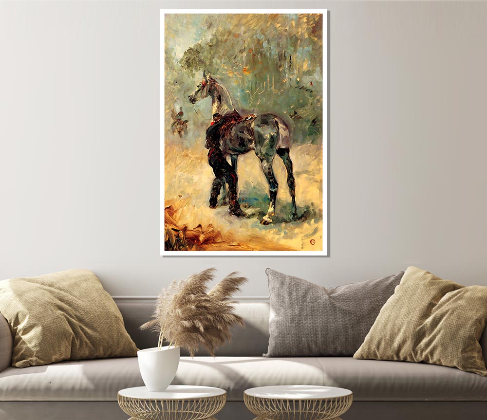 Toulouse Lautrec Artilleryman And His Horse Print Poster Wall Art