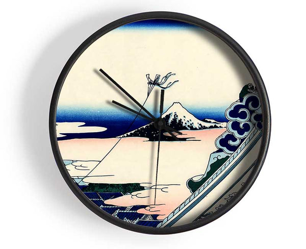 Hokusai Asakusa Honganji Temple Clock - Wallart-Direct UK