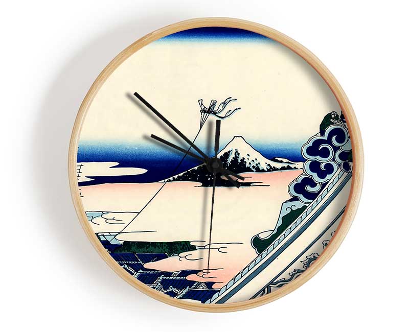 Hokusai Asakusa Honganji Temple Clock - Wallart-Direct UK