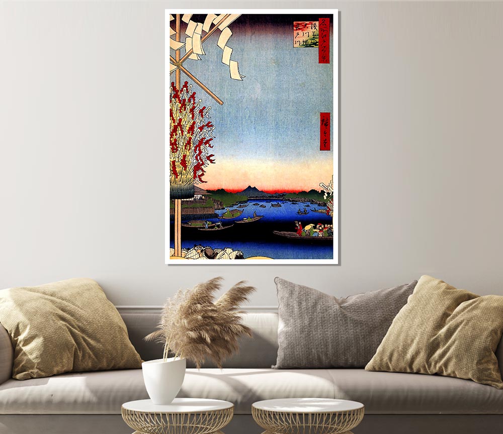 Hiroshige Asakusa River Print Poster Wall Art