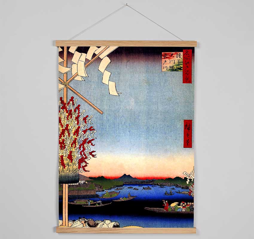 Hiroshige Asakusa River Hanging Poster - Wallart-Direct UK