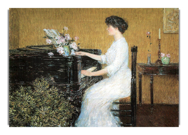 At The Piano By Hassam