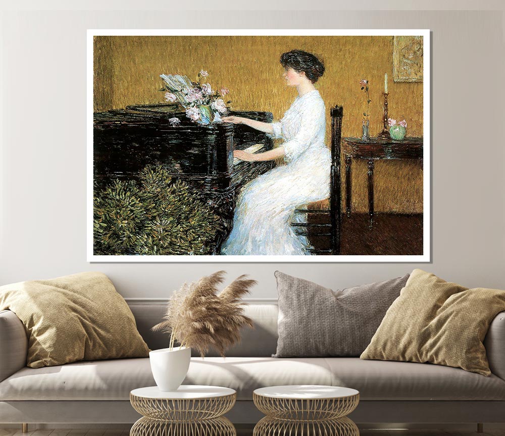 Hassam At The Piano Print Poster Wall Art