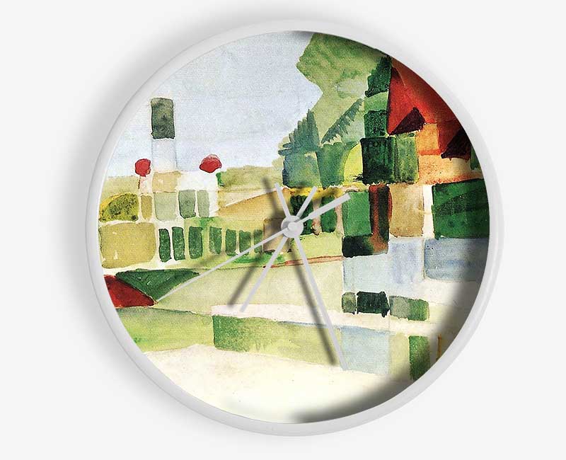 August Macke At The Ships Clock - Wallart-Direct UK