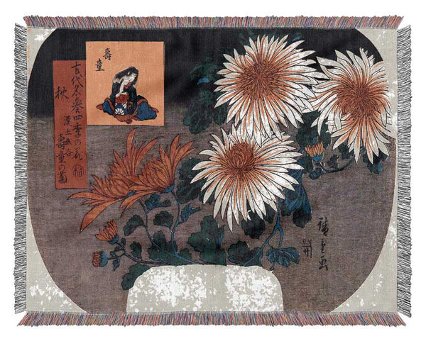 Hiroshige Autumn Woven Blanket