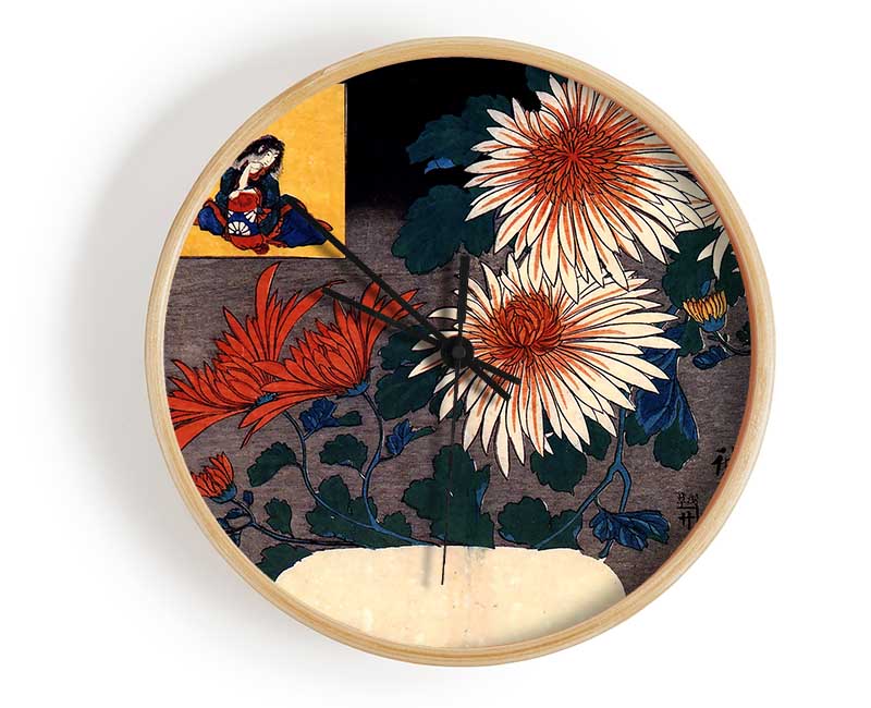 Hiroshige Autumn Clock - Wallart-Direct UK