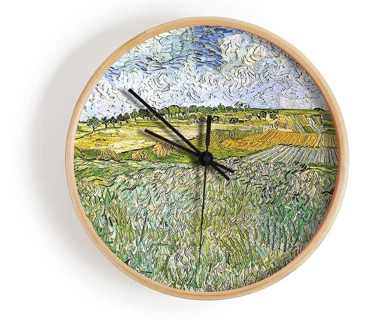 Van Gogh Auvers With Rain Clouds Clock - Wallart-Direct UK