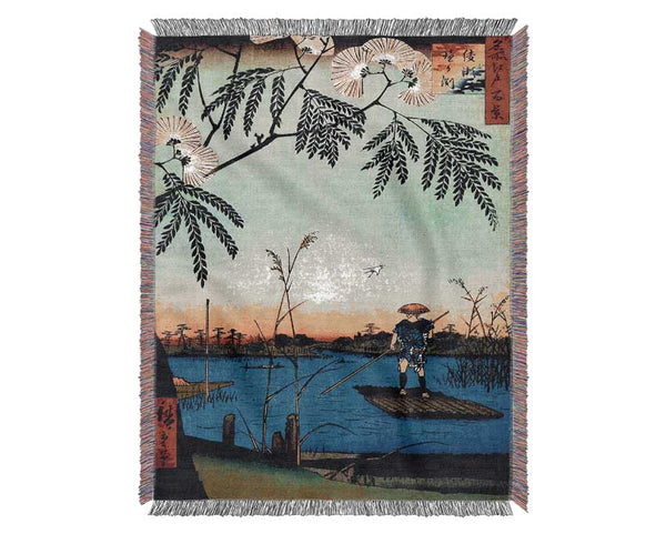 Hiroshige Ayase River Woven Blanket