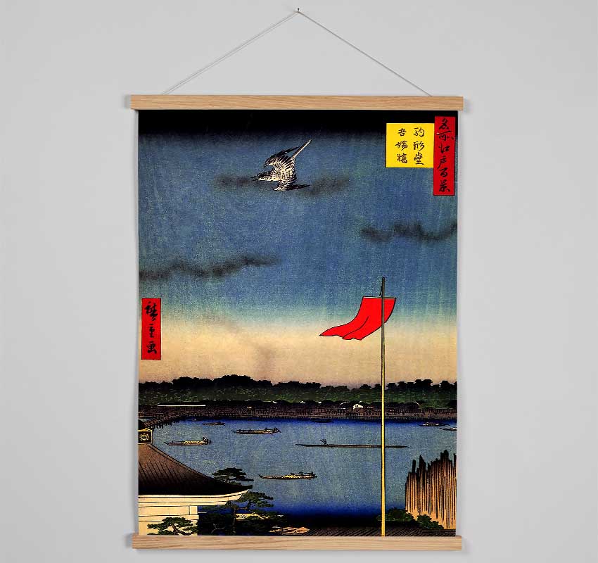 Hiroshige Azuma Bridge Hanging Poster - Wallart-Direct UK