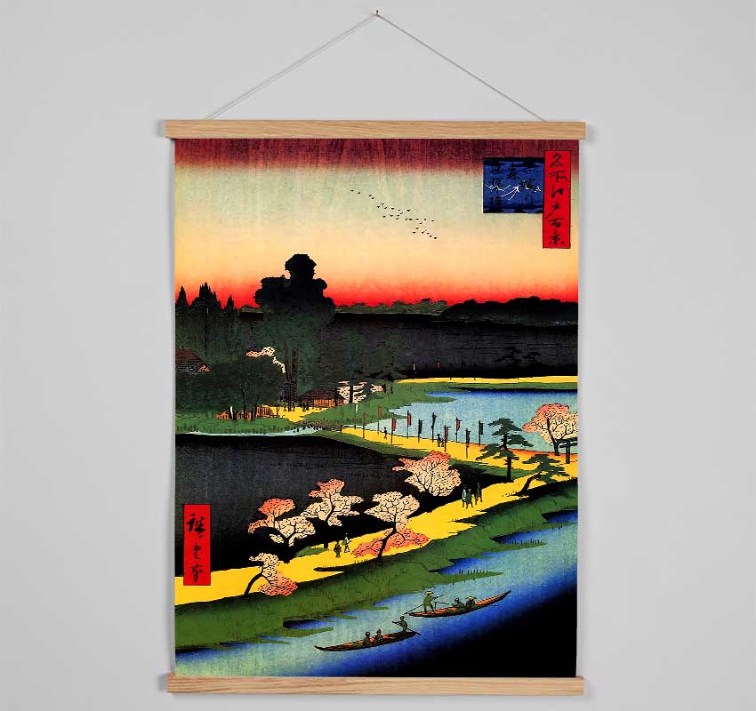 Hiroshige Azuma Shrine And The Entwined Camphor Hanging Poster - Wallart-Direct UK