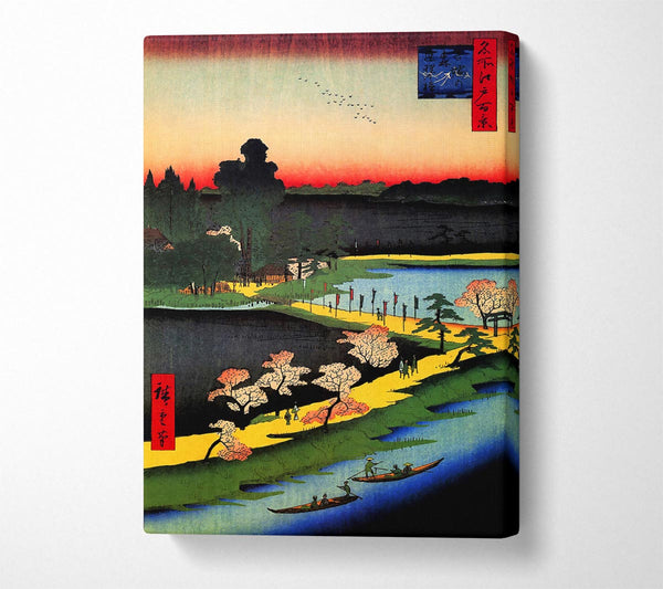 Picture of Hiroshige Azuma Shrine And The Entwined Camphor Canvas Print Wall Art