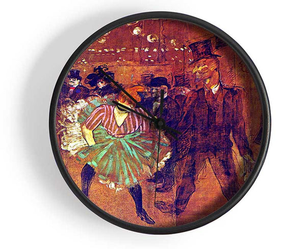 Toulouse Lautrec Ball At Moulin-Rouge Clock - Wallart-Direct UK