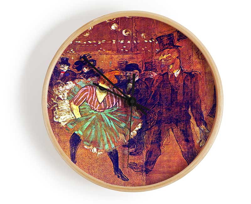 Toulouse Lautrec Ball At Moulin-Rouge Clock - Wallart-Direct UK