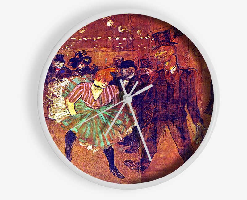 Toulouse Lautrec Ball At Moulin-Rouge Clock - Wallart-Direct UK