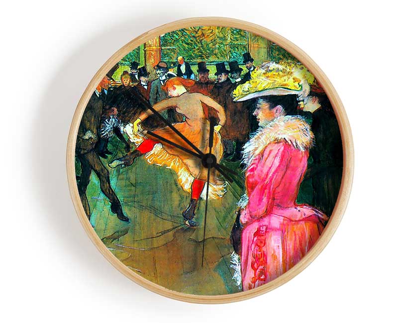 Toulouse Lautrec Ball In The Moulin Rouge Clock - Wallart-Direct UK