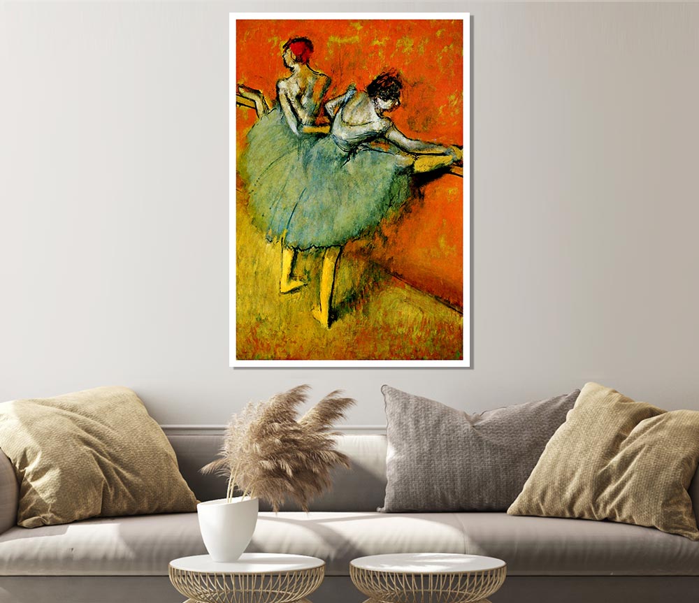 Degas Ballerina Twins Print Poster Wall Art