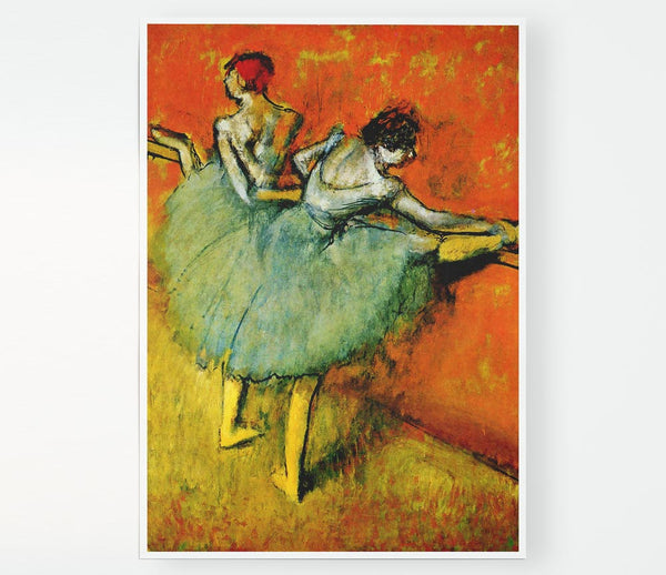 Degas Ballerina Twins Print Poster Wall Art