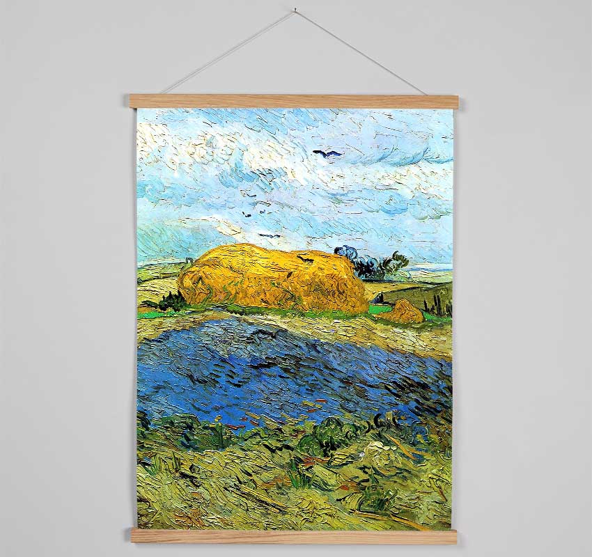 Van Gogh Barn On A Rainy Day Hanging Poster - Wallart-Direct UK