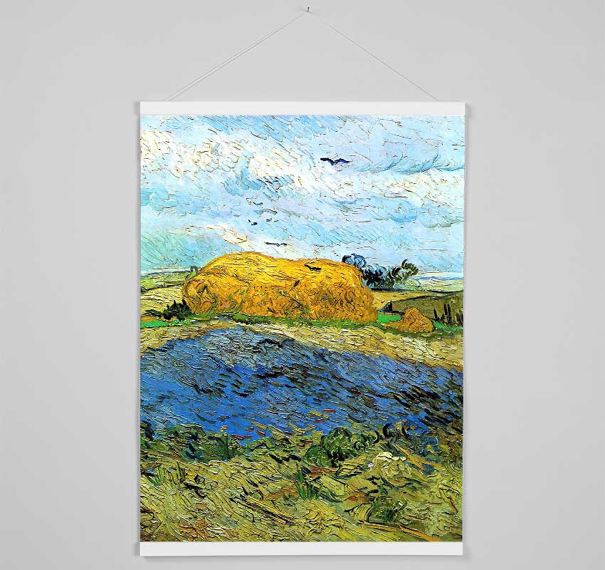 Van Gogh Barn On A Rainy Day Hanging Poster - Wallart-Direct UK