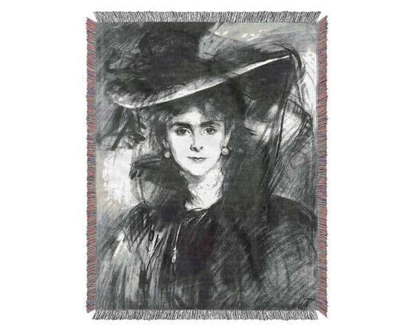 John Singer Sargent Baroness De Meyer Woven Blanket