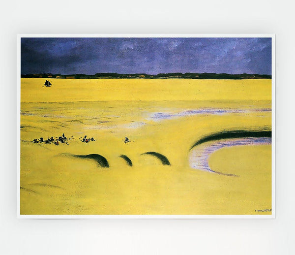 Felix Vallotton Beach At Low Tide Print Poster Wall Art