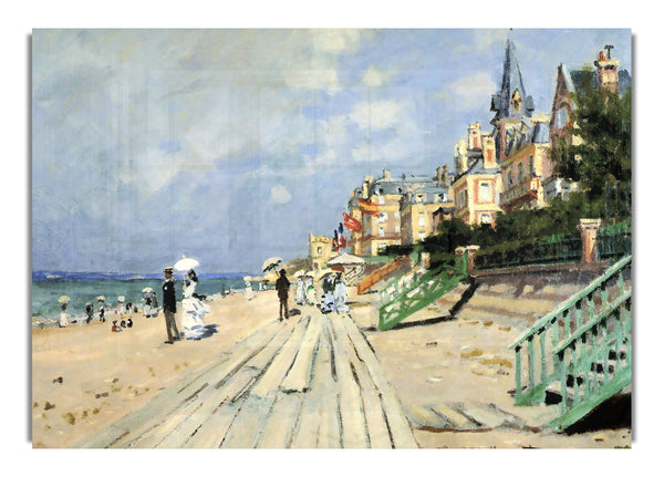 Beach At Trouville By Monet