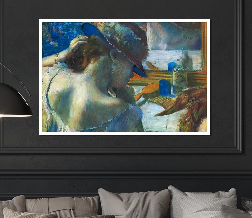 Degas Before The Mirror Print Poster Wall Art