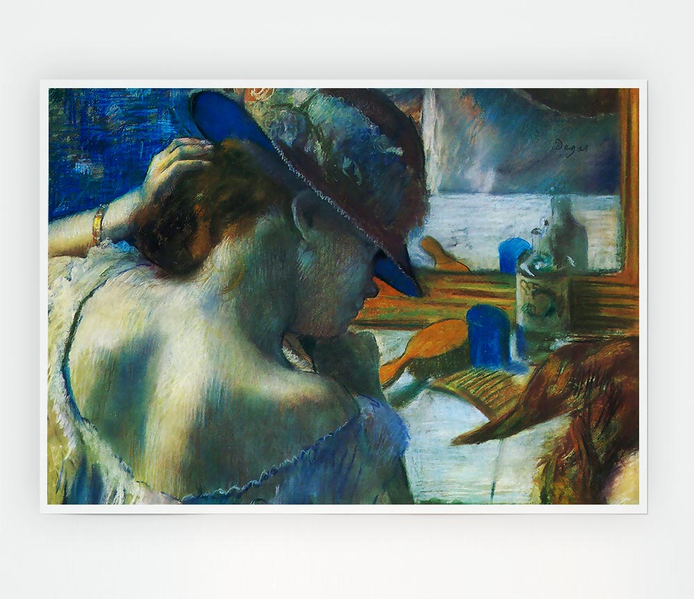 Degas Before The Mirror Print Poster Wall Art