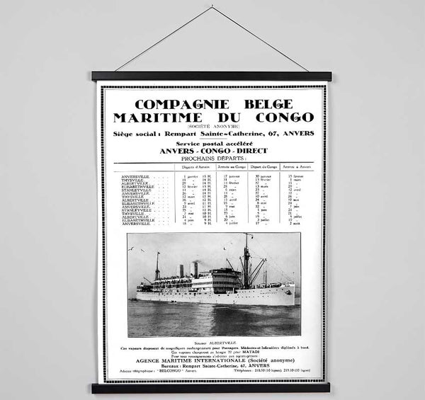 Belgian Congo Hanging Poster - Wallart-Direct UK