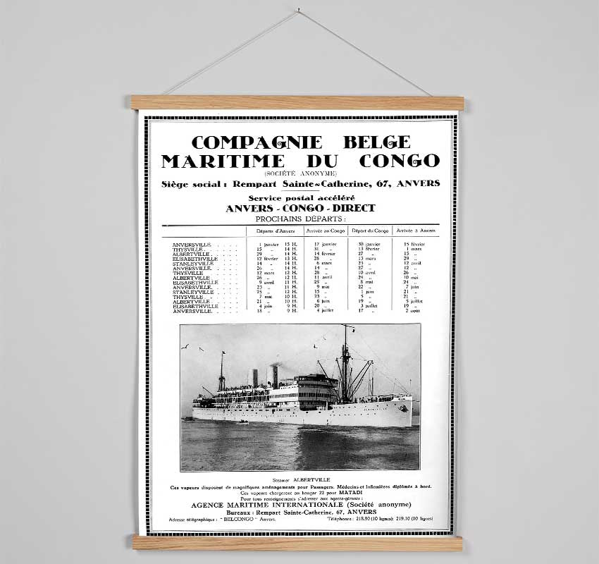 Belgian Congo Hanging Poster - Wallart-Direct UK