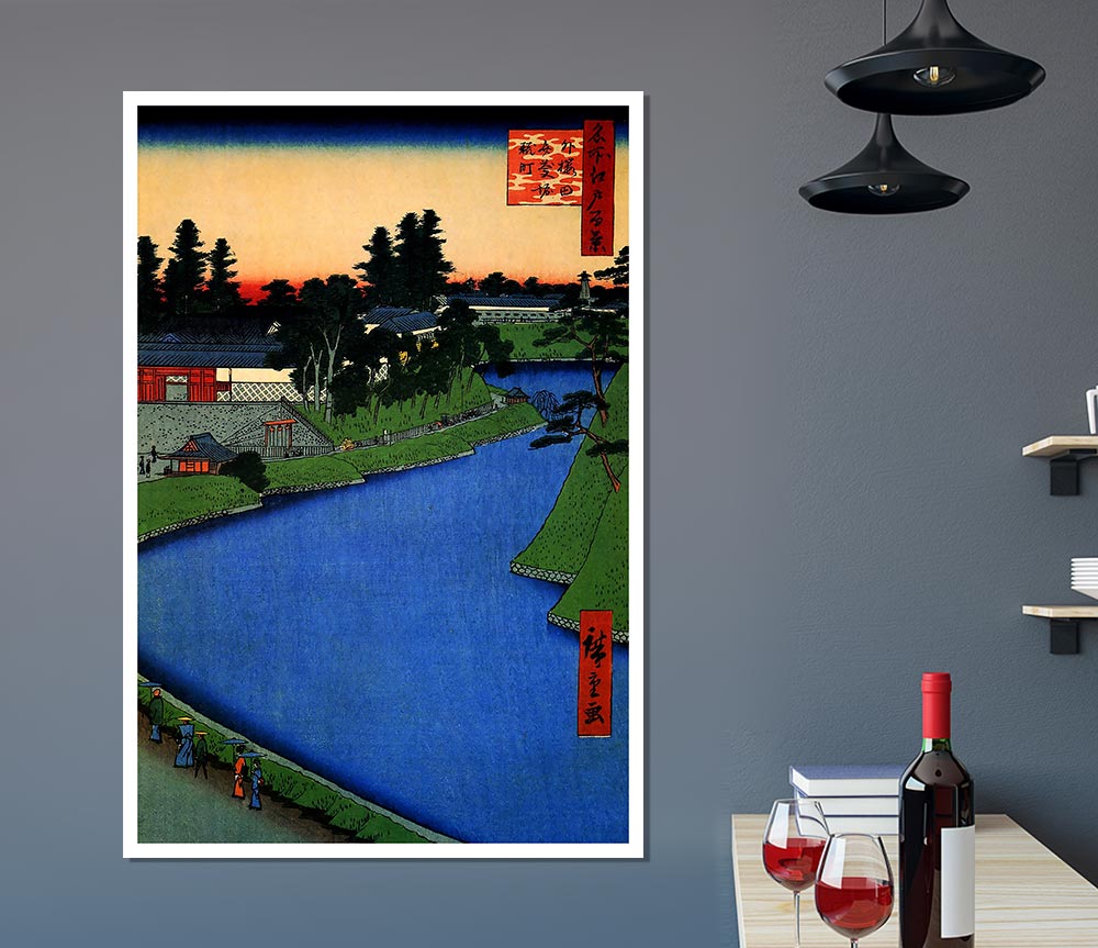 Hiroshige Benkei Moat Print Poster Wall Art