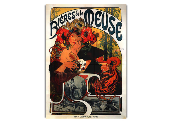 Bieres De La Meuse By Alphonse Mucha