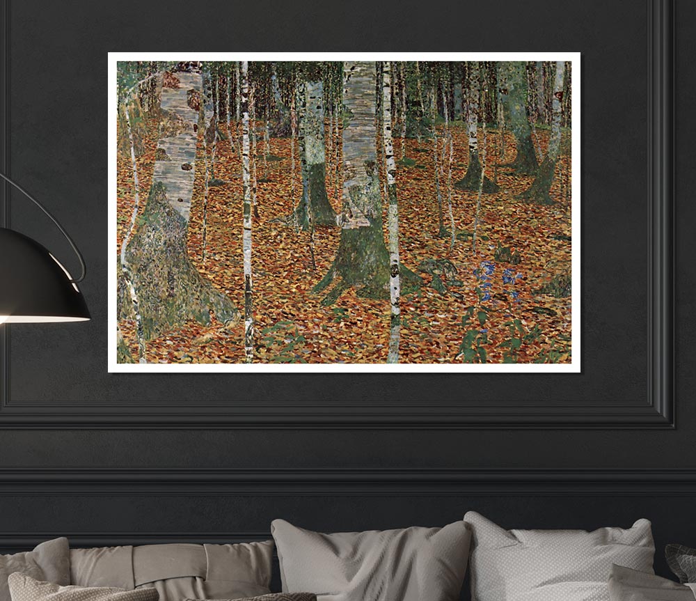 Klimt Birch Forest Print Poster Wall Art