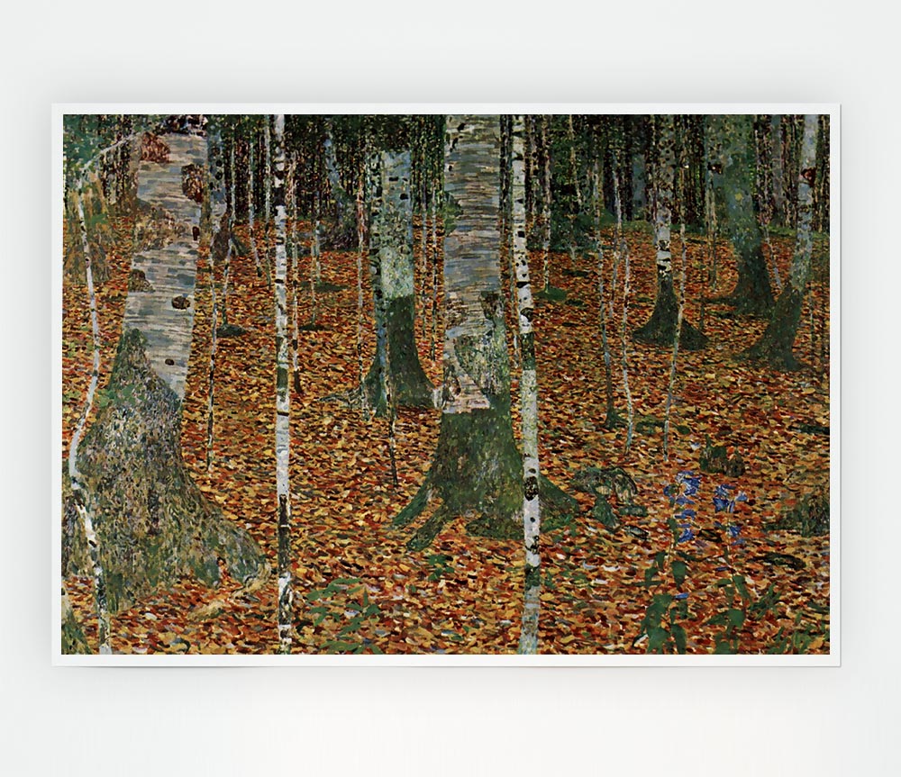 Klimt Birch Forest Print Poster Wall Art