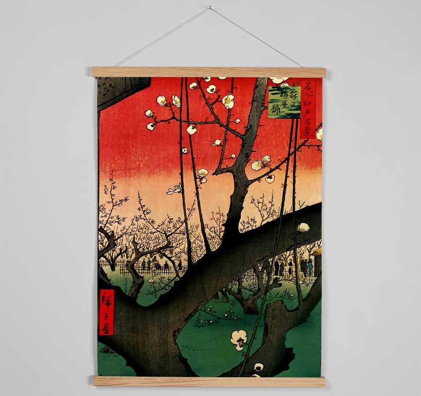 Hiroshige Blooming Trees Hanging Poster - Wallart-Direct UK