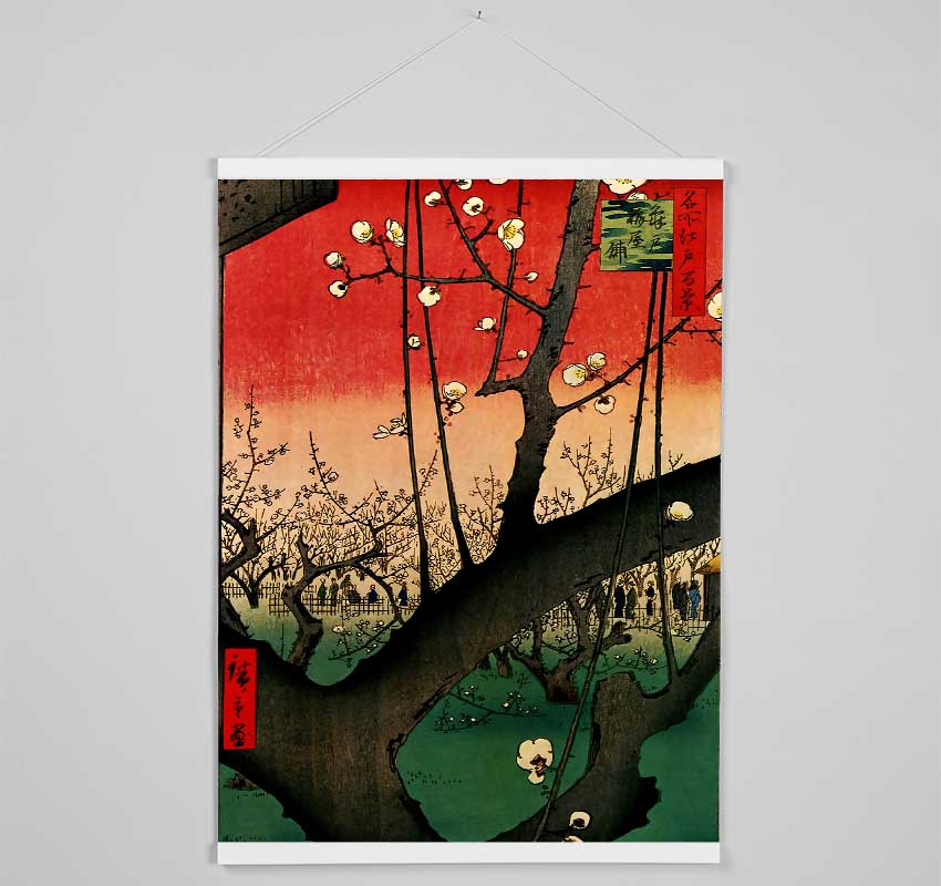 Hiroshige Blooming Trees Hanging Poster - Wallart-Direct UK