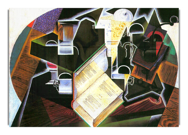 Book, Pipe And Glasses By Juan Gris