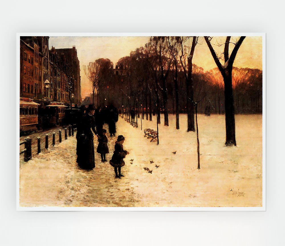 Hassam Boston In Everyday Twilight Print Poster Wall Art