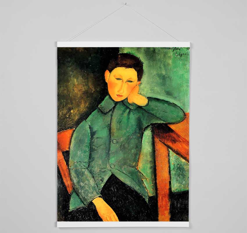 Modigliani Boy In A Blue Jacket Hanging Poster - Wallart-Direct UK