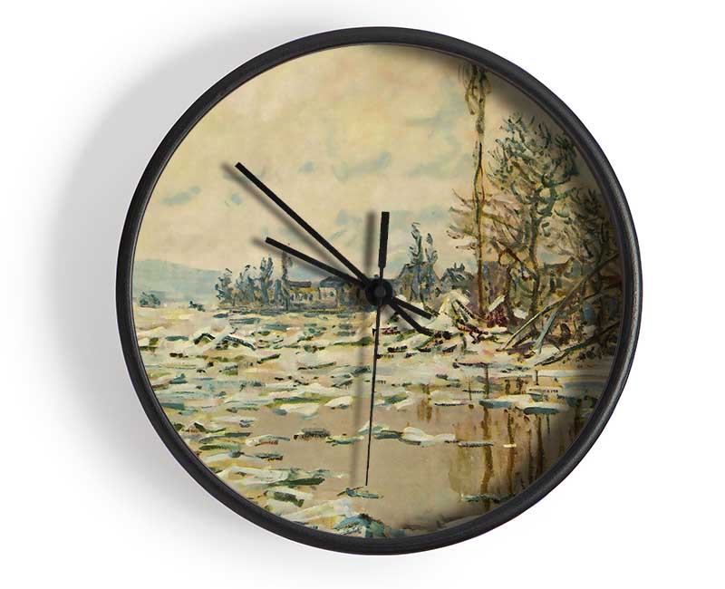 Monet Break Up Of Ice Clock - Wallart-Direct UK