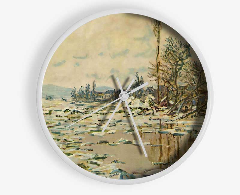 Monet Break Up Of Ice Clock - Wallart-Direct UK