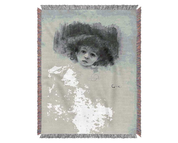 Klimt Breast Image Of A Child Woven Blanket